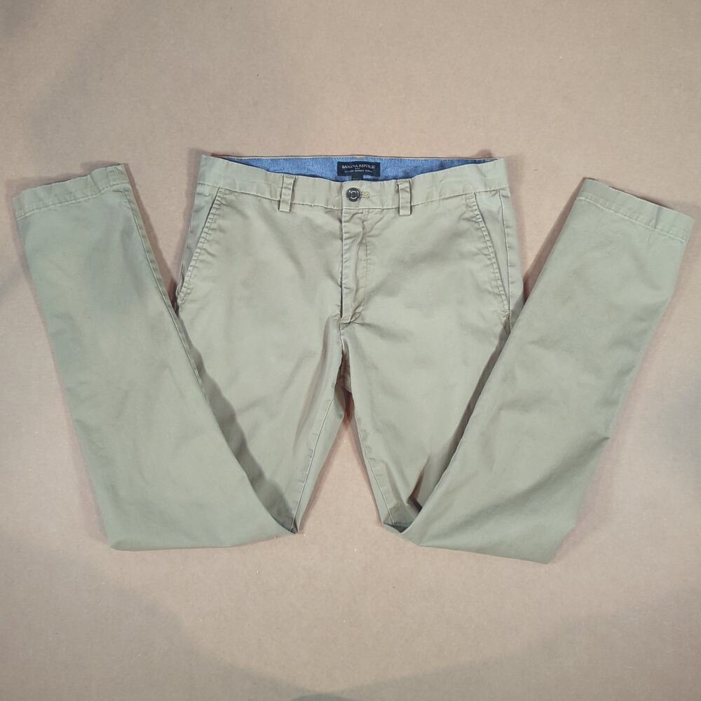 Banana Republic Fulton Skinny Chino Pants Men’s 32x34 Khaki Stretch